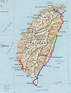 Taiwan Trip Map