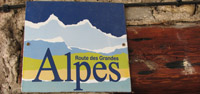 La Route des Grandes Alpes sign in Sospel