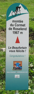 Col des Aravis - original sign