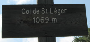 Col de St Léger - sign