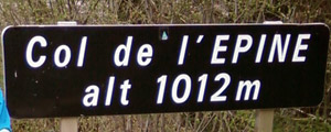 Col de l'Epine - Sign